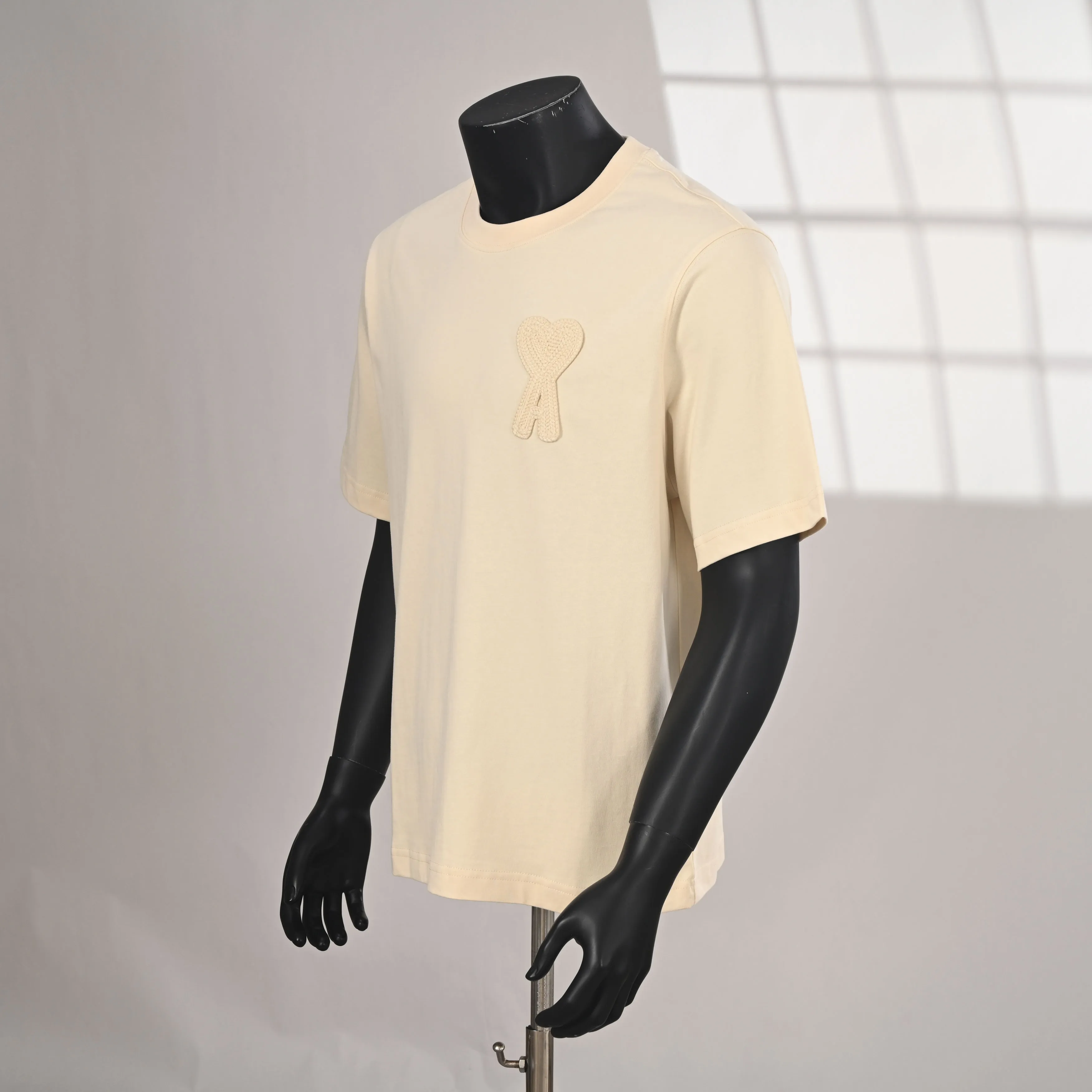 AMI PARIS love crochet short-sleeved T-shirt actual photos